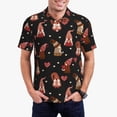 thumbnail image 1 of Fotbe Valentine Gnome Pattern Men’s Golf Polo Shirt – Breathable Performance Golf Shirt with Button-Down Collar-4X-Large, 1 of 6