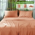 thumbnail image 7 of Sonoro Kate Luxury Cooling Bamboo Bed Sheet Set - Deep Pockets - 4 Piece, King, Coral, 7 of 7