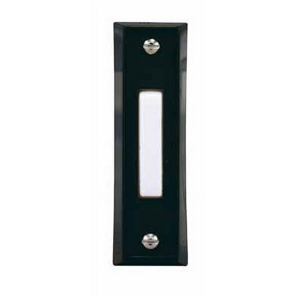 Heath Zenith 667-1 Wire Pushbutton, 23 Volt, Black