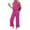 Hot Pink, variant on 2 Piece Outfits for Women Sleeveless Crop Tops and Elastci Waist Wide Leg Pants Summer Ladies Casual Stretchy Look Set Everyday Outing Vacation Wear