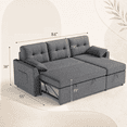 thumbnail image 5 of VANACC Sectional Sofa Bed with Storage and Soft Seat ,Reversible Pull Out Couch for Living Room,Gray, 5 of 10
