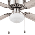 thumbnail image 2 of Prominence Home Cherry Hill 42'' Nickel Flushmount Reversible Ceiling Fan with Pull Chain, 2 of 5