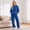 Dark Blue, variant on Women's 2 Piece Hooded Lounge Set Matching Sweatsuits 2 Pc Lounge Sets for Women , Airport Travel Outfits, Comfy Athleisure Fall Winter Clothes ,wide Leg Palazzo Pants