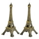Décoration Maison Métal Paris Eiffel Tour Modèle Souvenir Bronze Ton 8cm Hauteur 2 Pcs – image 1 sur 3