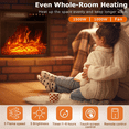 thumbnail image 3 of Waleaf 18 Inch Electric Fireplace Insert with LED Realistic Flame, 3 of 7