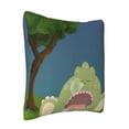 thumbnail image 2 of ZICANCN Decorative Throw Pillow Covers , Calm Cute Dinosaur Couch Sofa Decorative Knit Pillow Covers for Living Room Farmhouse 22"x22", 2 of 8