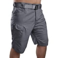 thumbnail image 2 of zeranth Cargo Shorts Knee Length Solid Color Men Thin Pockets Shorts for Daily Wear, 2 of 7