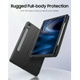thumbnail image 4 of Fintie Magnetic Stand Case for Samsung Galaxy Tab S10 Lite/ S10 FE/ S9 FE 5G 10.9 Inch/Tab S9 11 Inch, Multi-Angle Viewing Rugged Soft TPU Back Cover with S Pen Holder, Auto Wake/Sleep, Black, 4 of 8