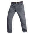 thumbnail image 2 of JURANMO Spring Savings Men's Cargo Work Pants Outdoor Water Resistant Tactical Pants Casual Lightweight Hiking Ripstop Pants Solid Color Work Trousers with Multi Pockets Gray L, 2 of 7