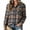 67# Gray, variant on Flannel Shirts Womens Long Sleeve Button Down Casual Fall Plaid Top Mint Green 2XL