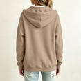 thumbnail image 4 of VV AVEORS Womens Zip Up Hoodies 2026 Oversized Sweatshirt Spring Fall Layering Jacket With Pockets Track Jackets Cozy Fleece Winter Clothes Camel L, 4 of 8