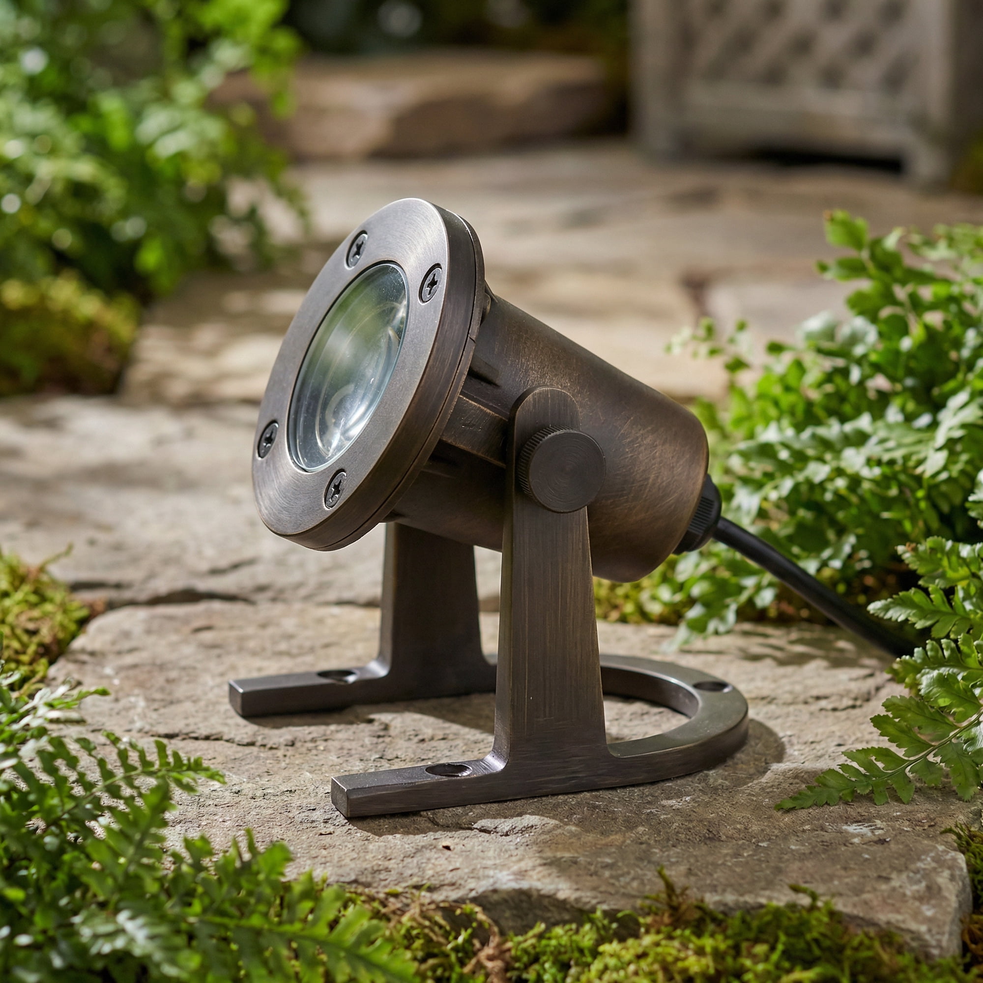 LNC 10W LED Underwater Light, Antique Brass Finish for Pond and Water Feature