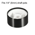 thumbnail image 3 of 5 piezas de botón de potenciómetro con eje estriado de aluminio negro, superficie lisa, botón rotativo de 25 mm x 13 mm para control de volumen, 3 of 3