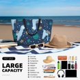 thumbnail image 5 of KdxioAlpaca Astronaut in Space for Beach Bag for Women Large Beach Tote Bag Waterproof Sandproof Swim Bag with Zipper Pockets Beach Vacation Travel, 5 of 7