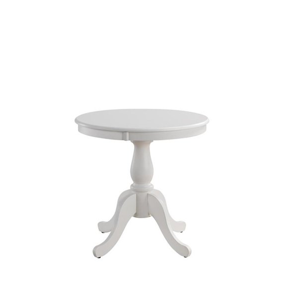 Carolina Classics Fairview 30" Round Pedestal Dining Table in White