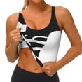 thumbnail image 4 of Lsque Abstract Monochrome Profile Printed Women'S Sports Bra, Compression, Moisture Wicking, High-Impact Sports Bra For Women,Supportive sports bra-XX-Large, 4 of 9