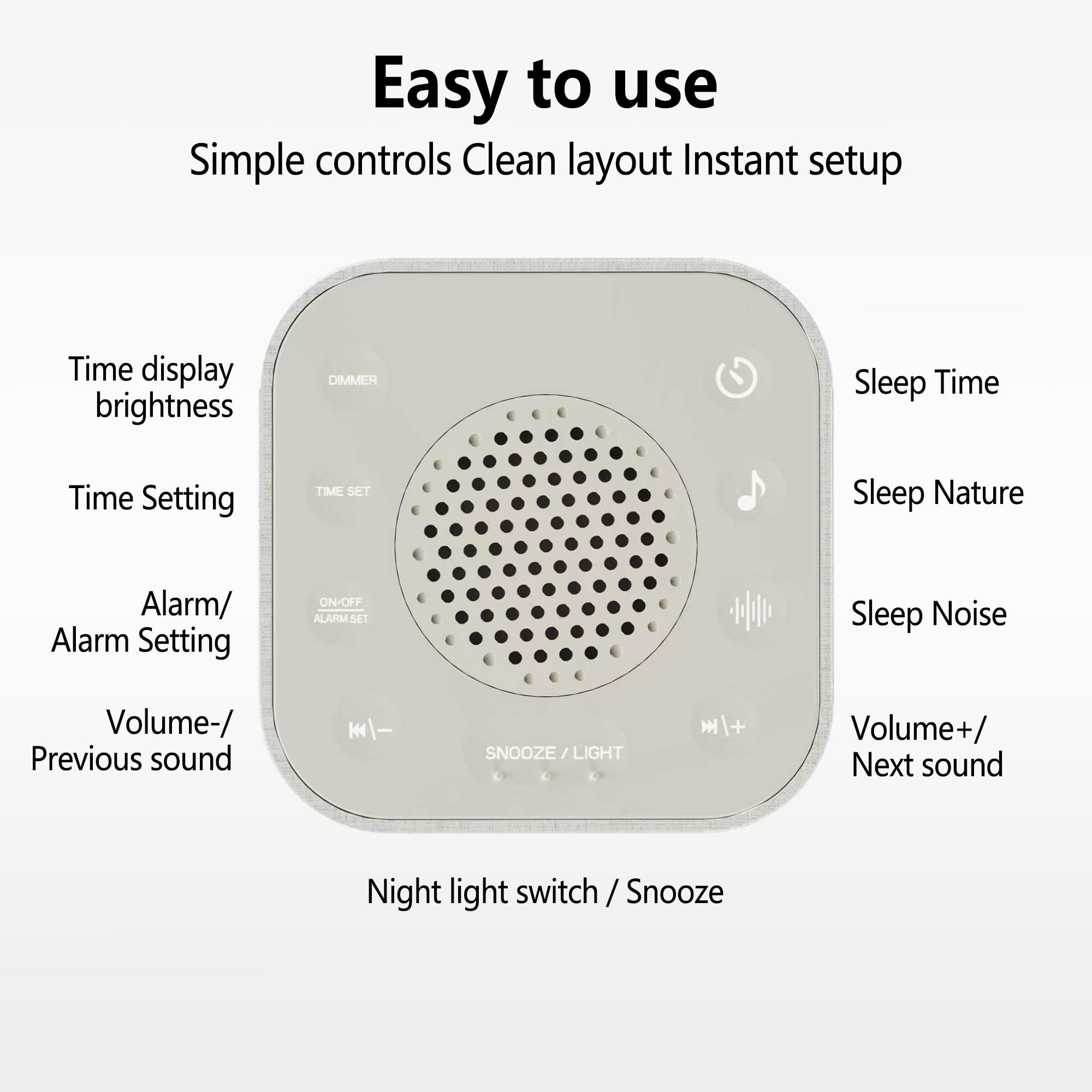 LEIKE Alternative Sunrise Alarm Clock with White Noise Sound Machine & Wake Up Light, Brown Noise & Nature Sounds for Adult Sleep, Gradual Sunrise Simulation Alarm Clock