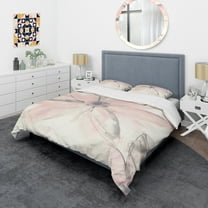 Designart 'Pink Shabby Floral II' Shabby Duvet Cover Set