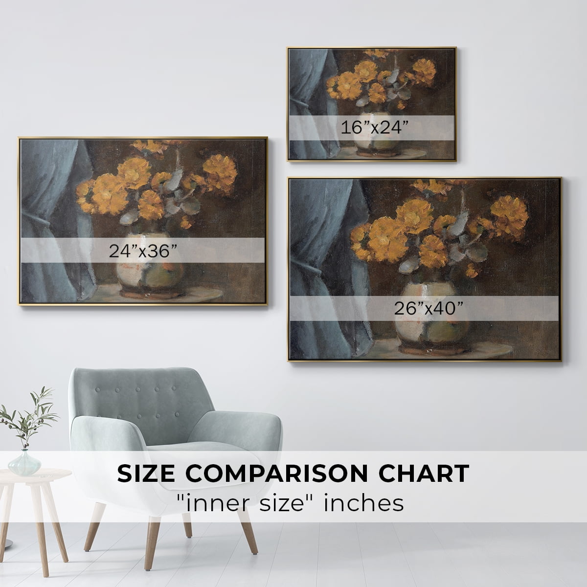 Vintage Botanical Print-LXXX By Wexford Home Framed in Gold Wood Gallery Wrapped Canvas 25 in. x 37 in.