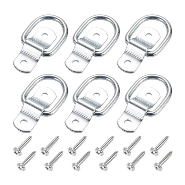Anillos de azotes de 6 piezas anillos de pulso de bloqueo fácil de instalar óxido Versátiles D Candillero Auto Ayuntamiento para remolques de barcos