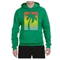 thumbnail image 2 of Tropical Palm Tree Silhouette | Mens Pop Culture Hooded Sweatshirt Graphic Hoodie, Kelly, Medium, 2 of 4