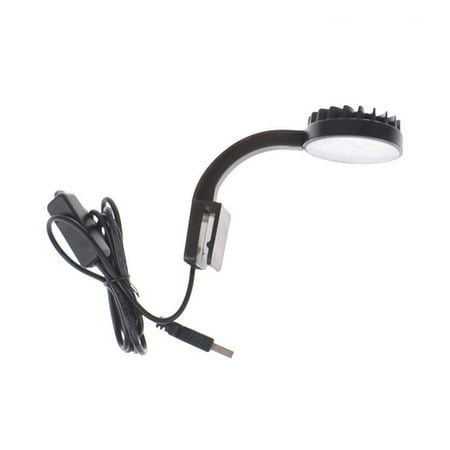 

With Separate USB Small LED Lighting Fishbowl Aquatic Plant Clip Light Lamps Fish Tank Light Plants Grow Lights Aquarium LED Light Aquarium Lamps BLACK