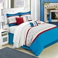 thumbnail image 1 of Chic Home Ensemble de Couette Brodée en 8 Pièces, Grand, Bleu, 1 of 1
