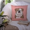 thumbnail image 3 of Dog Face Checkerboard Design Fabric Decorative Pillow, 3 of 4