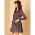 thumbnail image 4 of INSPIRE CHIC Robes à Volants pour Femmes Robe Babydoll à Col Noué, 4 of 6