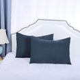 thumbnail image 4 of Unique Bargains 2 Pack 1800 Series Microfiber Pillowcases Navy Blue Queen, 4 of 8