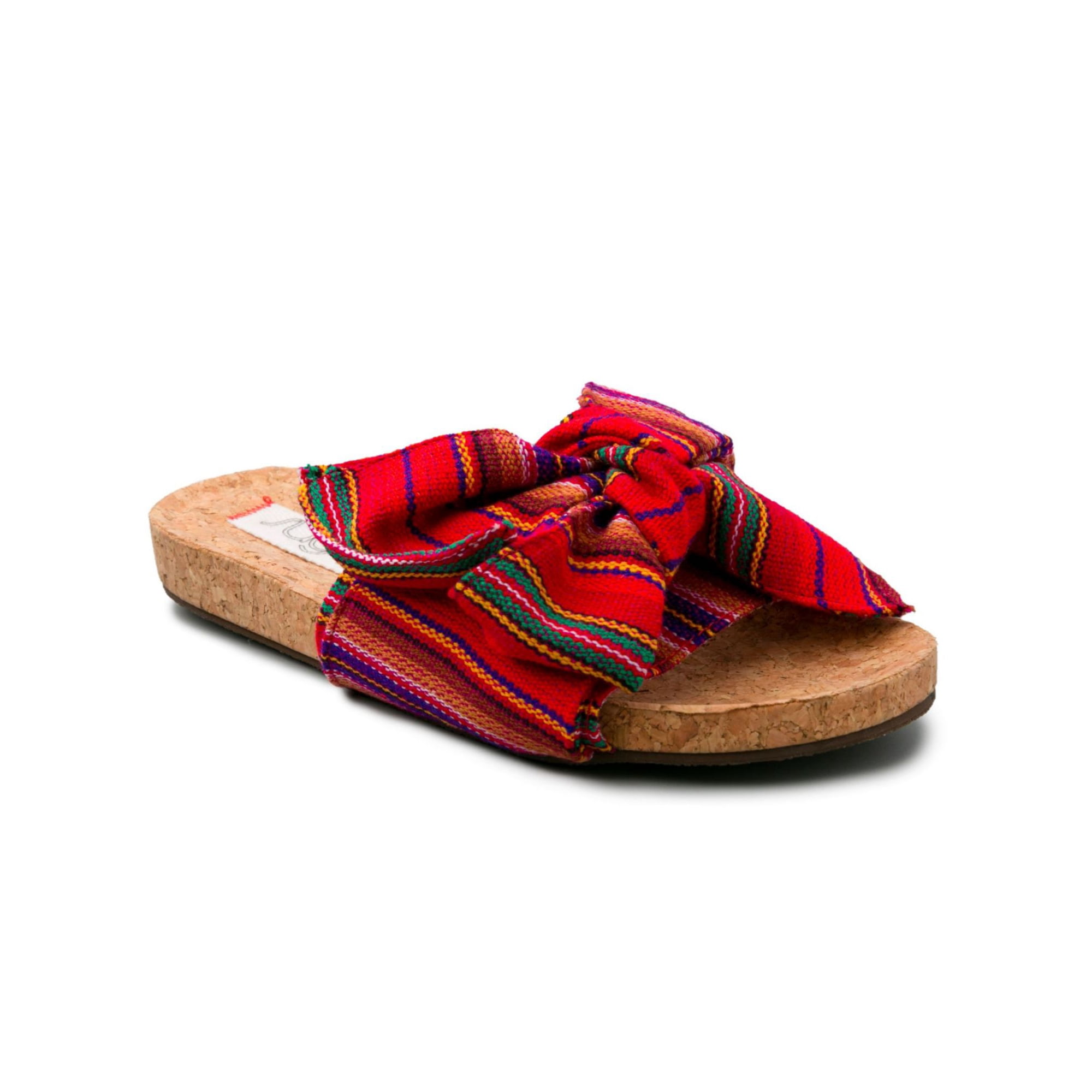 Striped bow slides sale