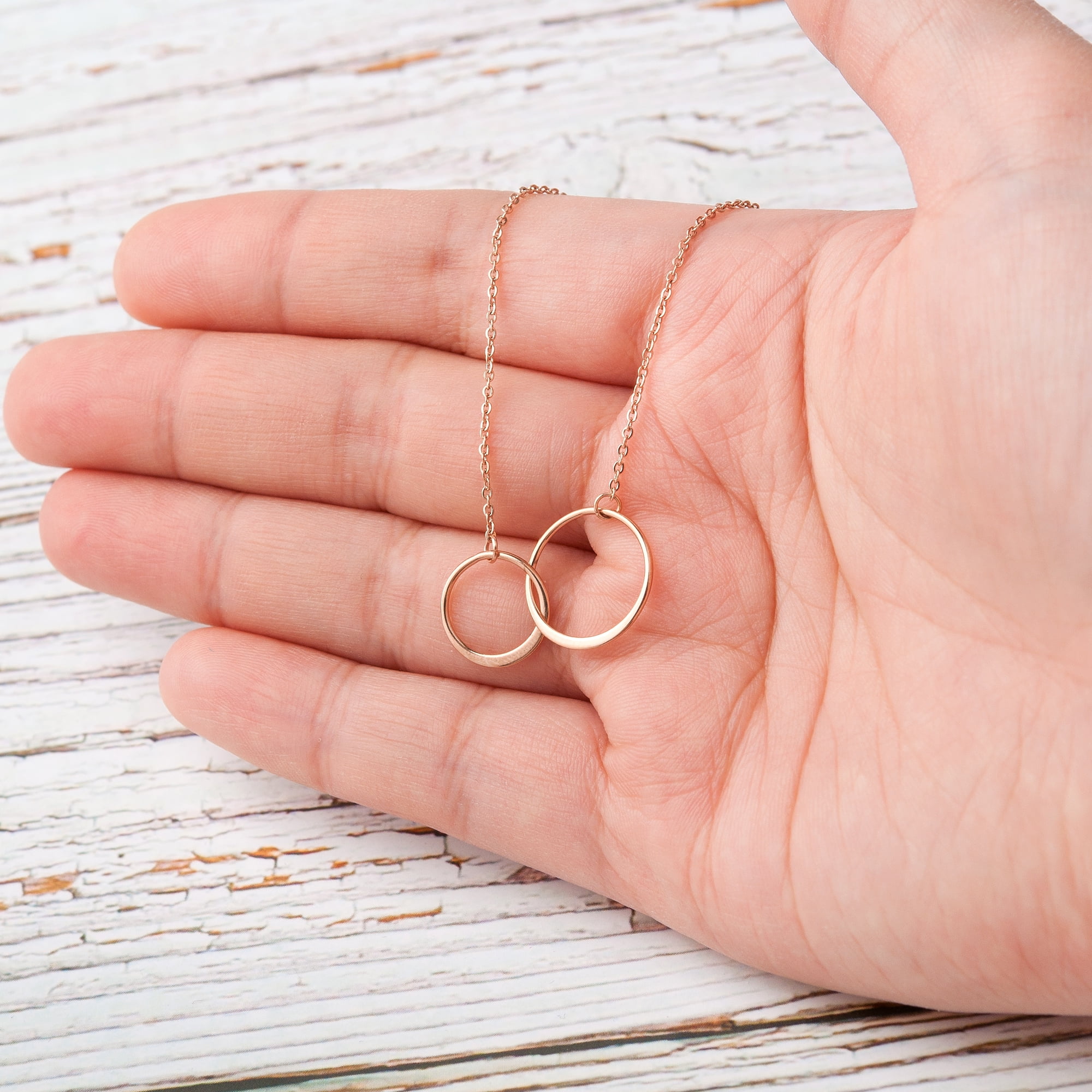 To My Other Mother Mother's Day Card Necklace, Step Mom Mother's Day Jewelry, Gift for Step Mom, Gift for Her, Mother's Day Present [Rose Gold Infinity Ring, 18" Chain]
