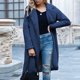 thumbnail image 5 of Chaqueta cálida para mujer para mujer, abrigo de invierno sólido con cuello de plumón, prendas de vestir exteriores de lana de cordero Fridja  BV0+661, 5 of 7