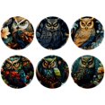 thumbnail image 1 of Cartoon Owl Badges with Pins for Backpacks Parties Ties Hats Corporate Events Personalized Custom Photo Text Logo Button, 1 of 6