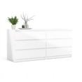 Home Square 3 Piece Bedroom Set with Dresser and 2 Nightstands in White