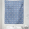 thumbnail image 1 of Moroccan Tapestry, Oriental Moroccan Tiles Like Image Floral Details, Fabric Wall Hanging Decor for Bedroom Living Room Dorm, 5 Sizes, Turquoise Dark Blue, by Ambesonne, 1 of 1