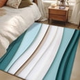 thumbnail image 5 of Teal Beige Area&nbsp;Rug 4x6ft Gradient Wave Abstract Ombre Gradient Modern Non-Slip&nbsp;Washable Square&nbsp;Rugs Soft Felt Indoor Floor Mat for Bedroom Kitchen Living Room Bathroom, 5 of 9