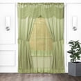 thumbnail image 5 of Satin Chic Complete Attached Window Curtain, Tiebacks & Valance Set, 5 of 8