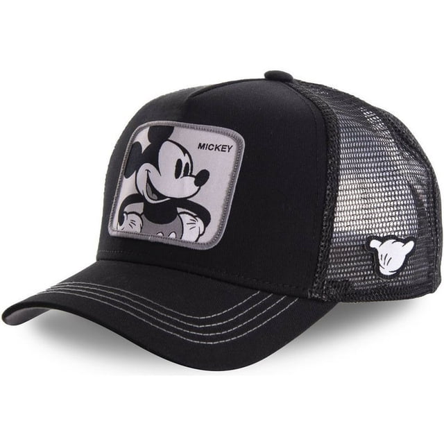 Sombrero de malla de Disney para hombre y mujer, gorra de béisbol de dibujos animados de Mickey y Minnie, Pato Donald, Goofy, Hip Hop, Multicolor Fivean unisex
