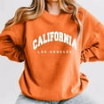 thumbnail image 6 of Sweatshirts for Women California Letter Graphic Round Neck Long Sleeve Tops Comfy Casual Fall Winter Outfit Clothes, 6 of 6