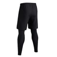 thumbnail image 4 of Pantalones deportivos 2 en 1 para hombre, pantalones para correr, elásticos, de secado rápido, con bolsillos para deportes al aire libre, color negro, XXL, 4 of 14