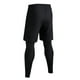 thumbnail image 4 of Pantalones deportivos 2 en 1 para hombre, pantalones para correr, elásticos, de secado rápido, con bolsillos para deportes al aire libre, color negro, L, 4 of 14