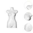 thumbnail image 3 of Maniquí colgante con torso femenino, largo, hueco en la espalda, para vestido, ligero, para tiendas minoristas, estante de exhibición de ropa, 3 of 8