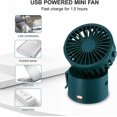 thumbnail image 5 of Mini USB Hand Fan, USB Rechargeable with 3 Adjustable Speeds Portable Fan, for Home Office and Travel（GREEN）, 5 of 5
