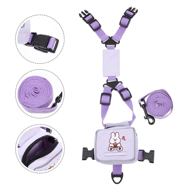 unbranded Arnés De Estilo Para Mascotas Pequeñas Y Medianas En Color Morado Con Correa