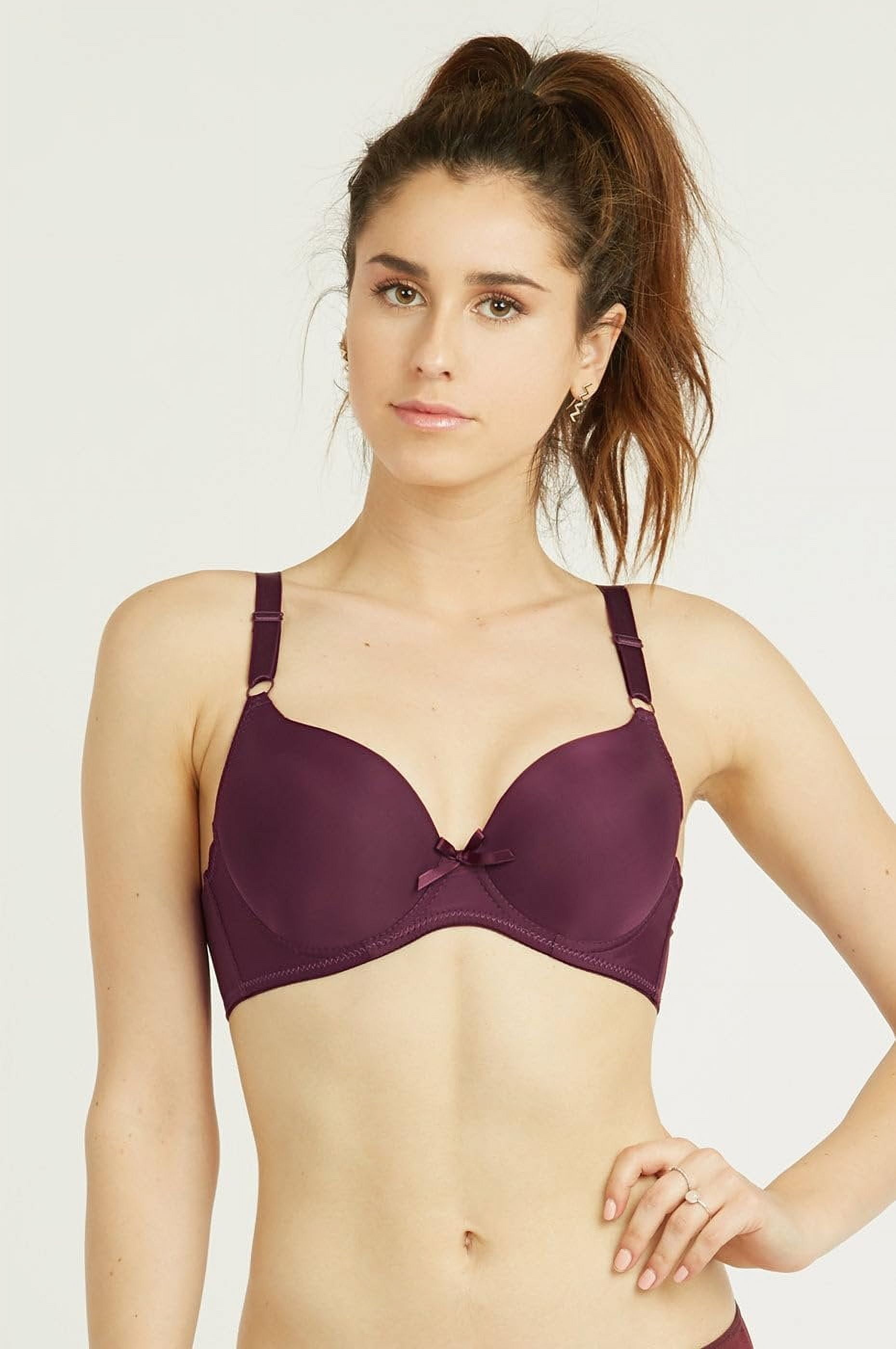 Mamia Women's Basic Plain Bras Packs 6-36C-Desire
