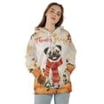 thumbnail image 4 of Happy Thanksgiving Pug with Turkey Pumpkins Autumn Vibes All Over Print 3D Hoodie Unisex Merch Hoodies Dog Lover Gifts - 12018, 4 of 6