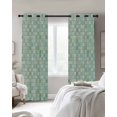 thumbnail image 6 of Abstract Checkered Blackout Curtains Light Blocking Print Window Curtains, Modern Minimalist Grid Geometric Pattern Thermal Insulated Window Drapes for Living Room Kitchen (2 Panels, 104"W x 63"L), 6 of 9