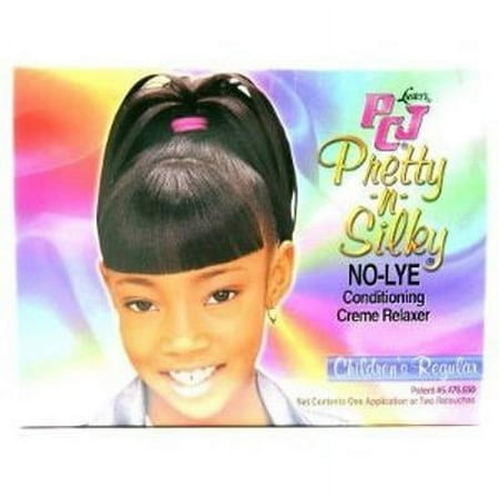Lusters PCJ Pretty-N-Silky No-Lye Childrens Conditioning Creme Hair Relaxer Kit, Regular, 1 Ea