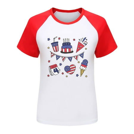 

Kids Summer Independence Day Cartoon Print Short Sleeve T Shirt Comfortable Tops Children s Clothing Boys T Shirts Short Shirt Set Boy Top Size 8 Cargo Sleeve Boys Toddler Boy Shirts 5t Boys Long